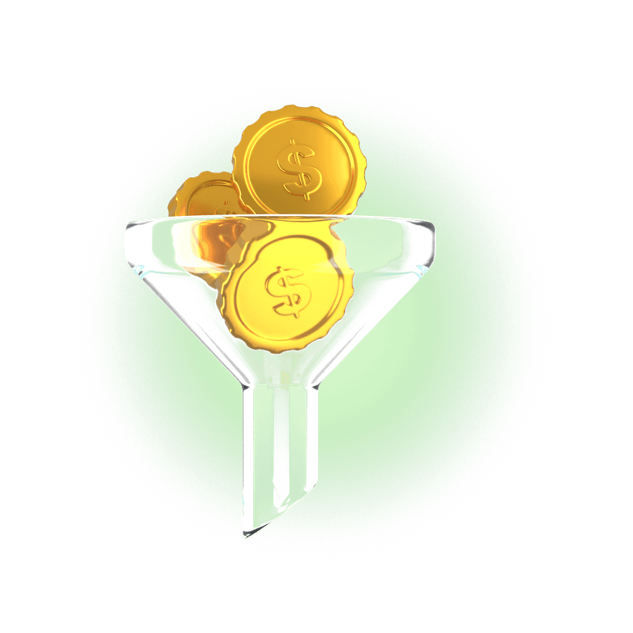 Иллюстрация стеклянной воронки, показывающая проверки и review